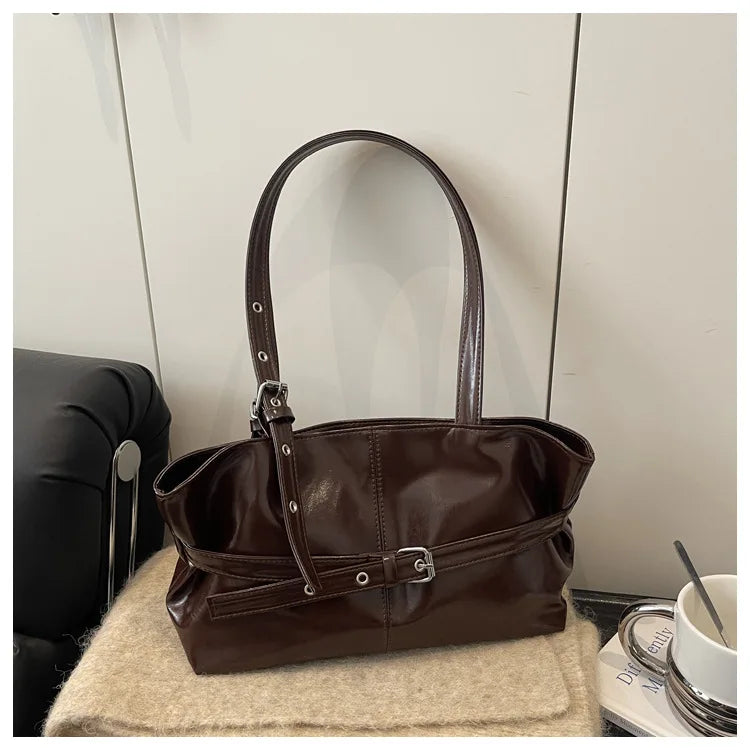 Women Retro Tote Bag Large Capacity Shoulder Handbag