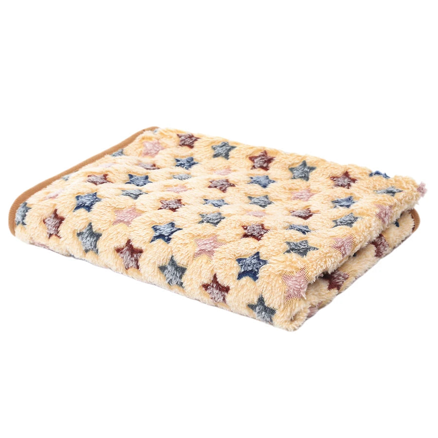 Soft Flannel Pet Blanket Paw Print for Dogs and Cats
