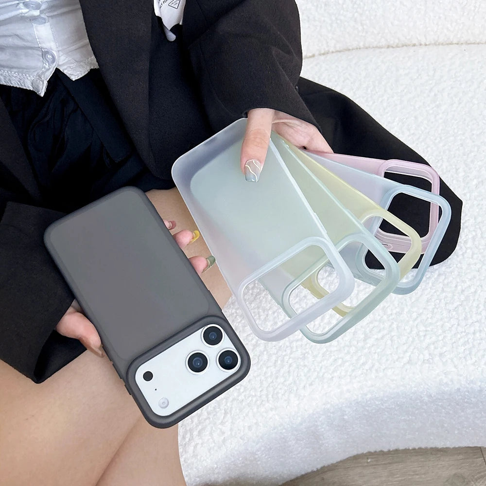 Transparent Candy Color Matte Silicone iPhone Case