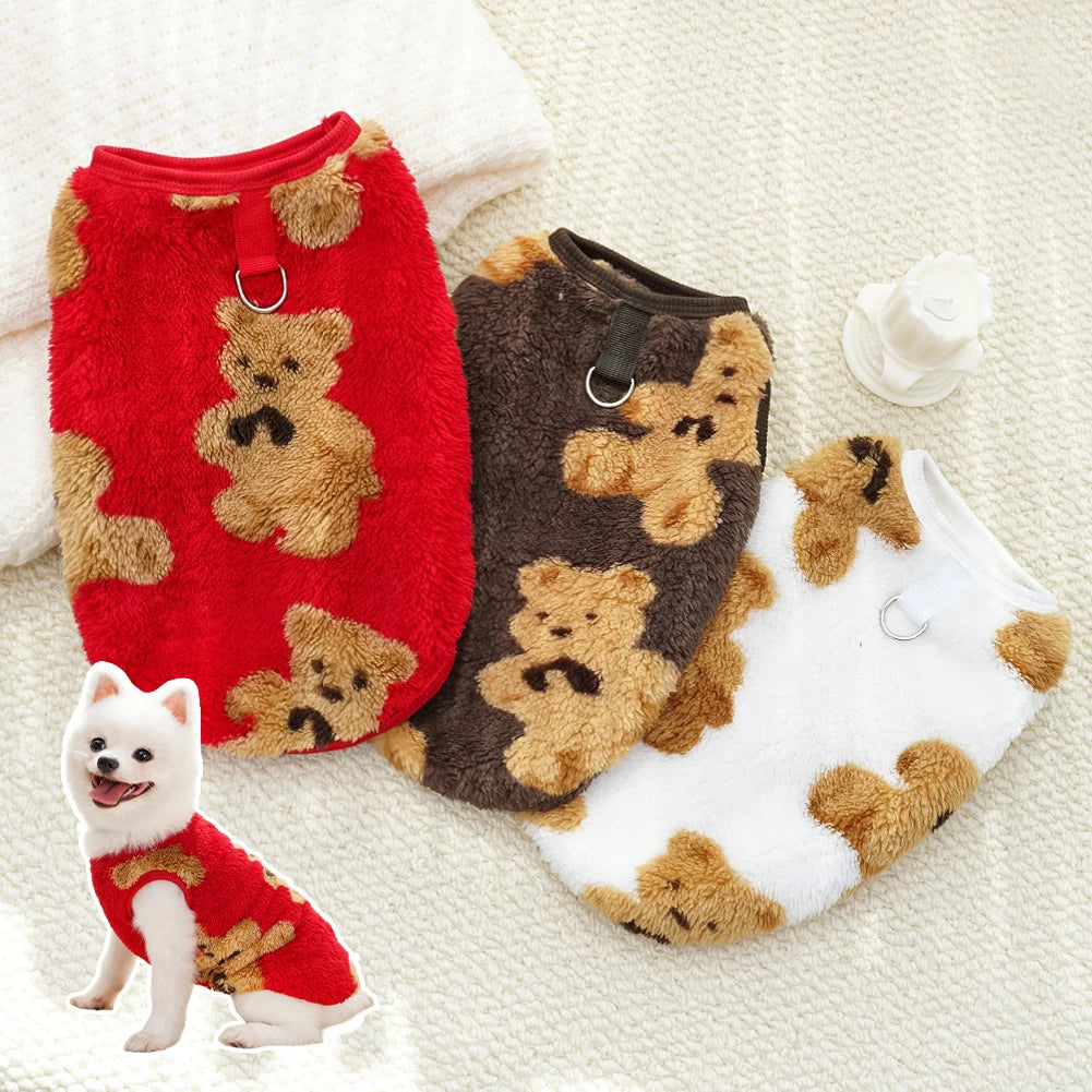 Warm Flannel Dog Pajamas Winter Pet Coat for Large Dogs