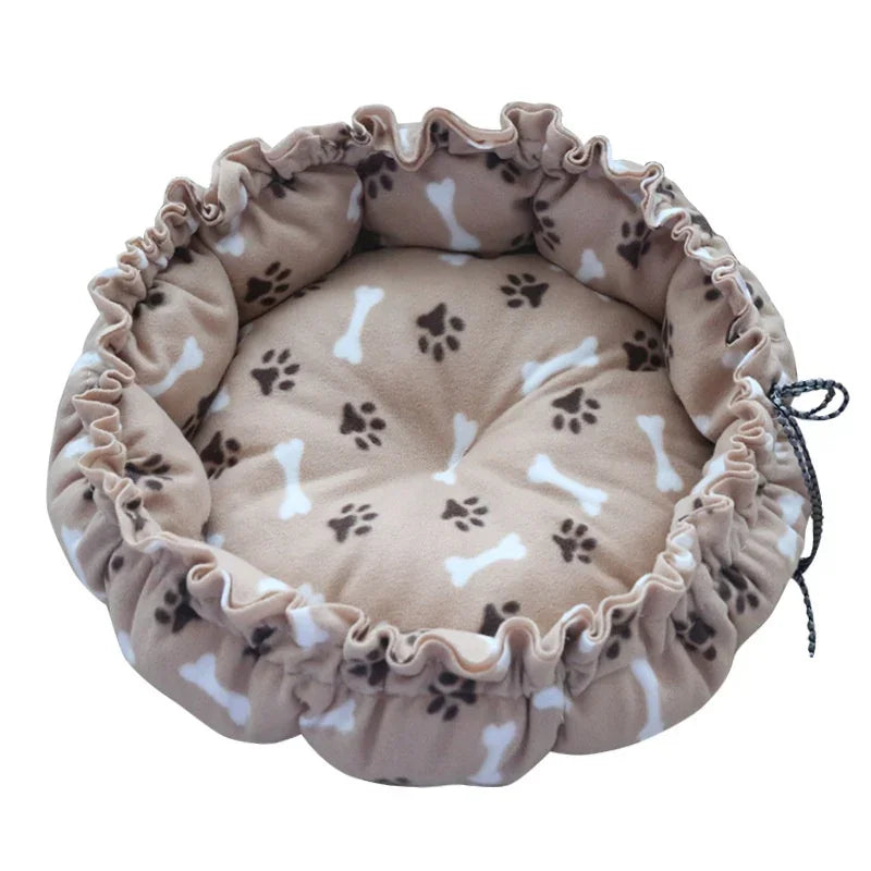 Adjustable Pet Bed Warm Fleece Cat Dog Nest