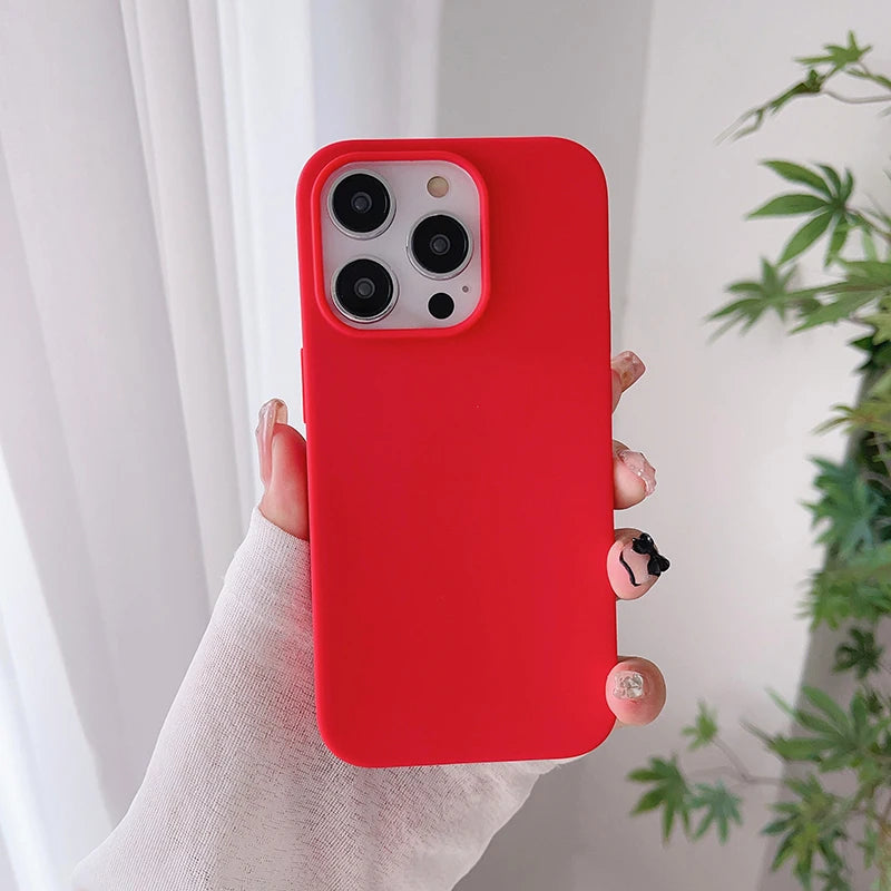 Candy Color Silicone Soft Matte Frosted Ultra Thin iPhone Case
