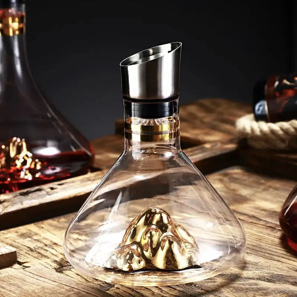 1500ml Crystal Whiskey Decanter Lead Free Glass Wine Carafe Thick Bar Accessory