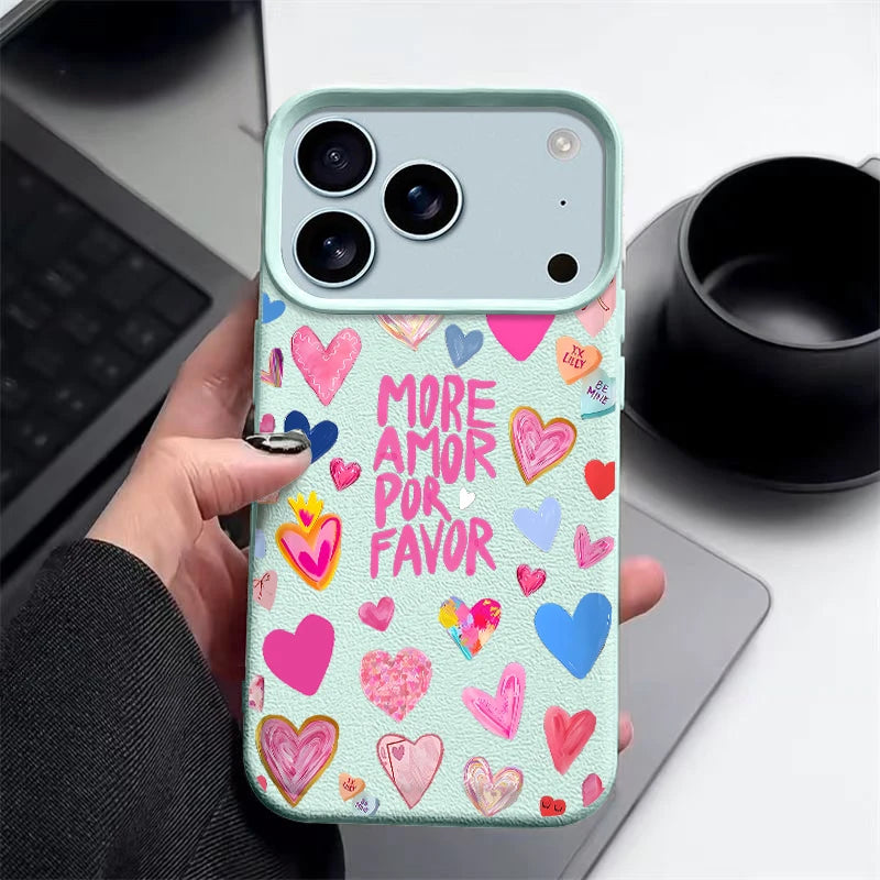 Heart Print Soft iPhone Case