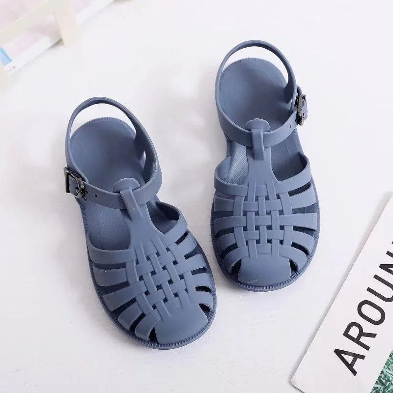 Kids Beach Sandals Soft Non Slip Jelly Gladiator Shoes for Boys & Girls