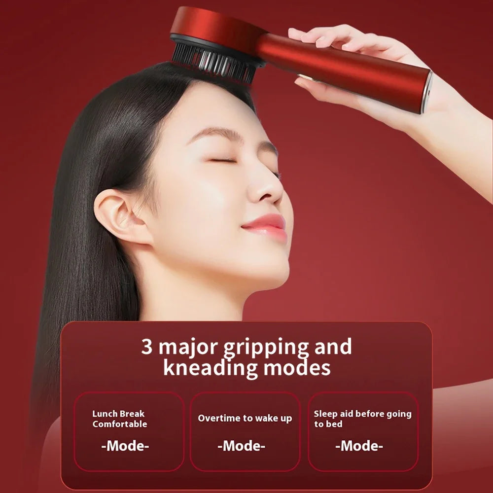Electric Scalp Massage Comb with 630nm Infrared Light Oil Applicator Hair Care