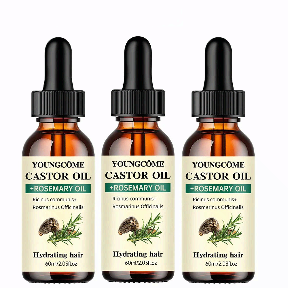 Castor & Rosemary Hair Oil for Growth Thickness Shine Anti Hair Loss Care