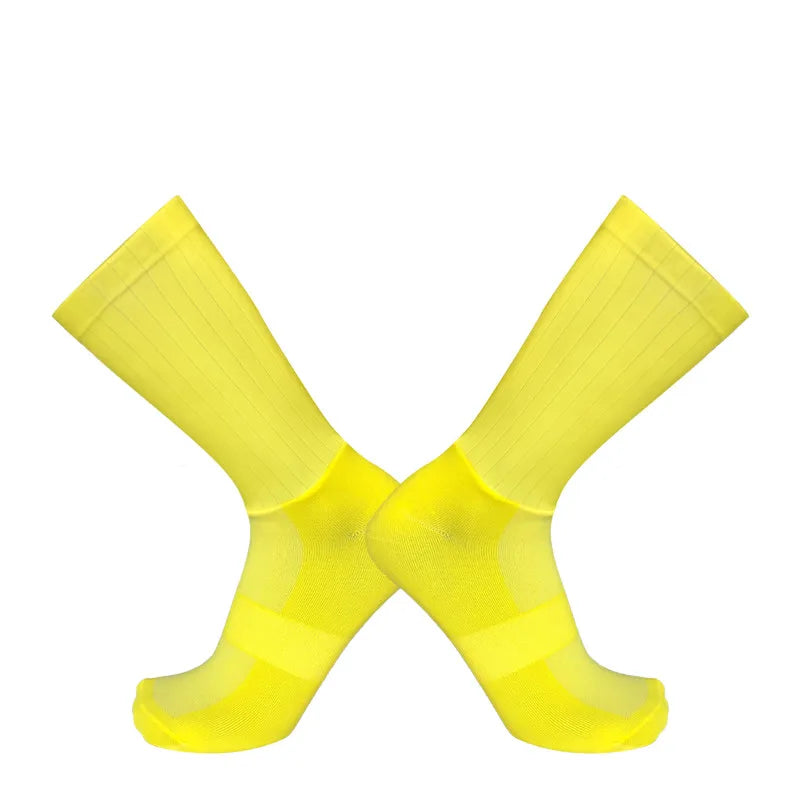 Aero Cycling Anti Slip Silicone Socks Men Breathable Sports Cycling Running Socks