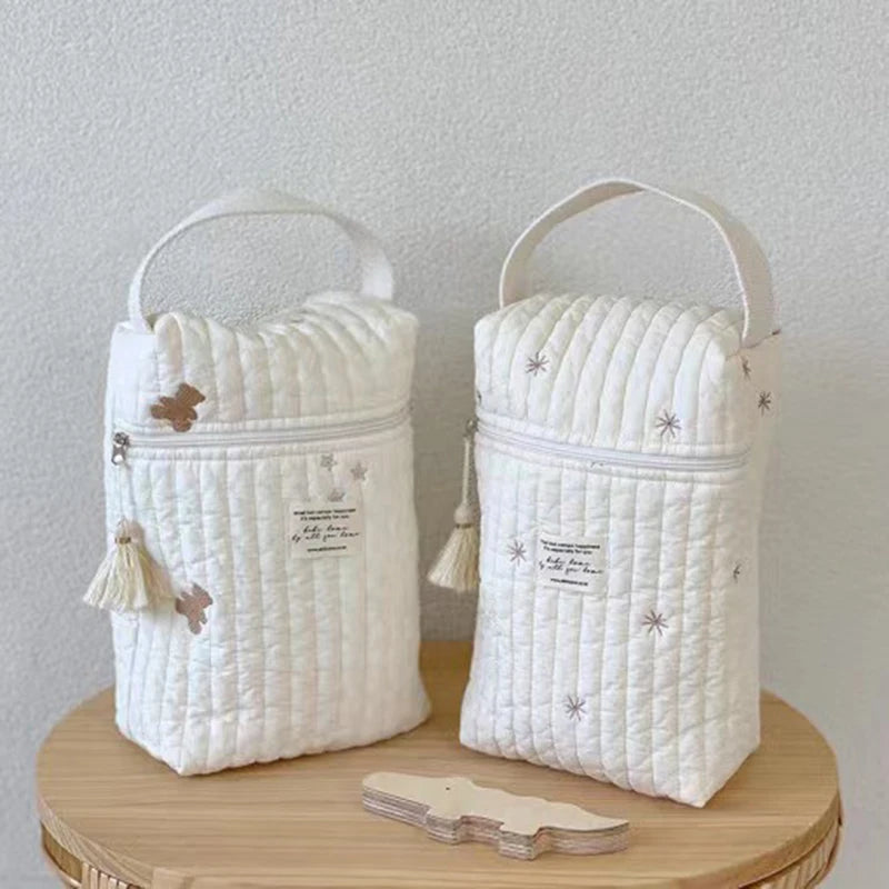 Quilted Baby Diaper Caddy Portable Stroller Nappy Bag Organizer