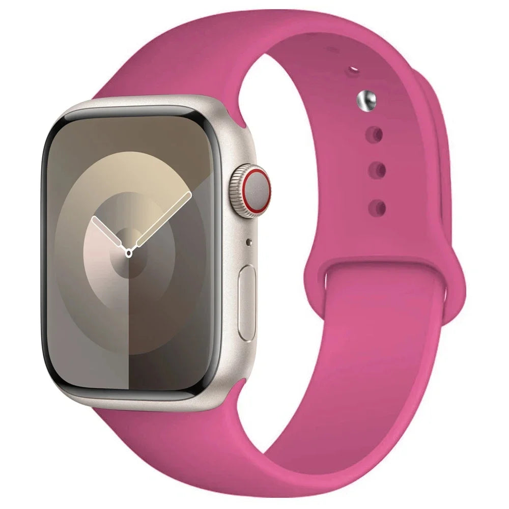 Silicone Apple Watch Band – Sport Strap Replacement for Apple Watch Series 3–9, SE & Ultra
