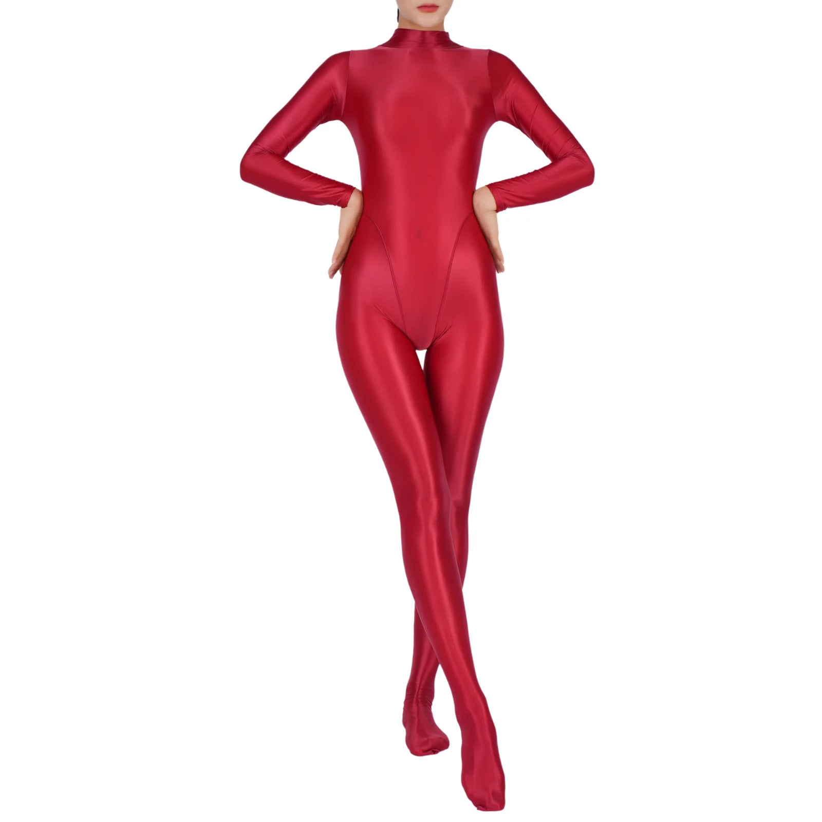 Women Long Sleeve Full Body Jumpsuit Yoga Sports Bodysuit