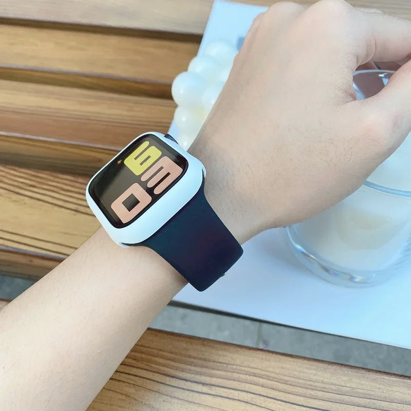 Silicone Apple Watch Band – Sport Strap Replacement for Apple Watch Series 3–9, SE & Ultra