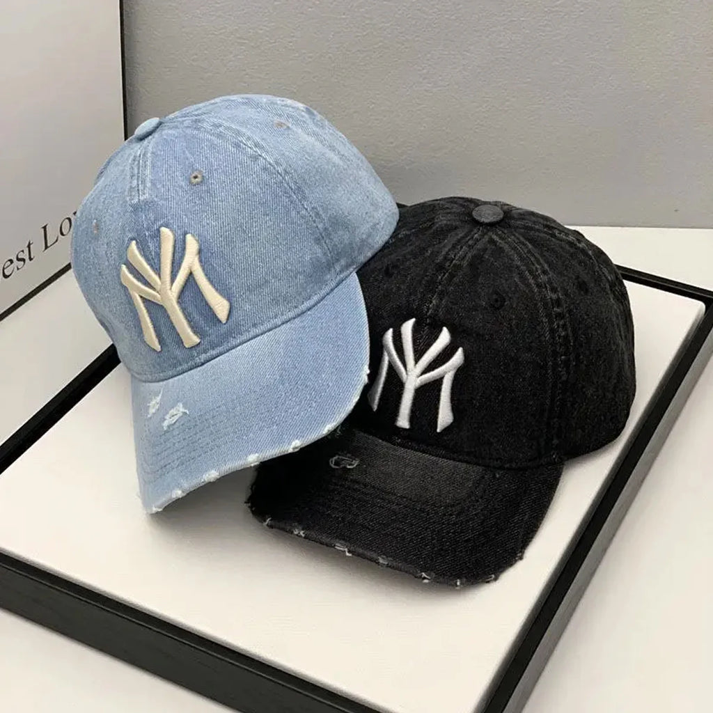 Unisex Washed Baseball Cap Embroidery Adjustable Casual Sun Hat