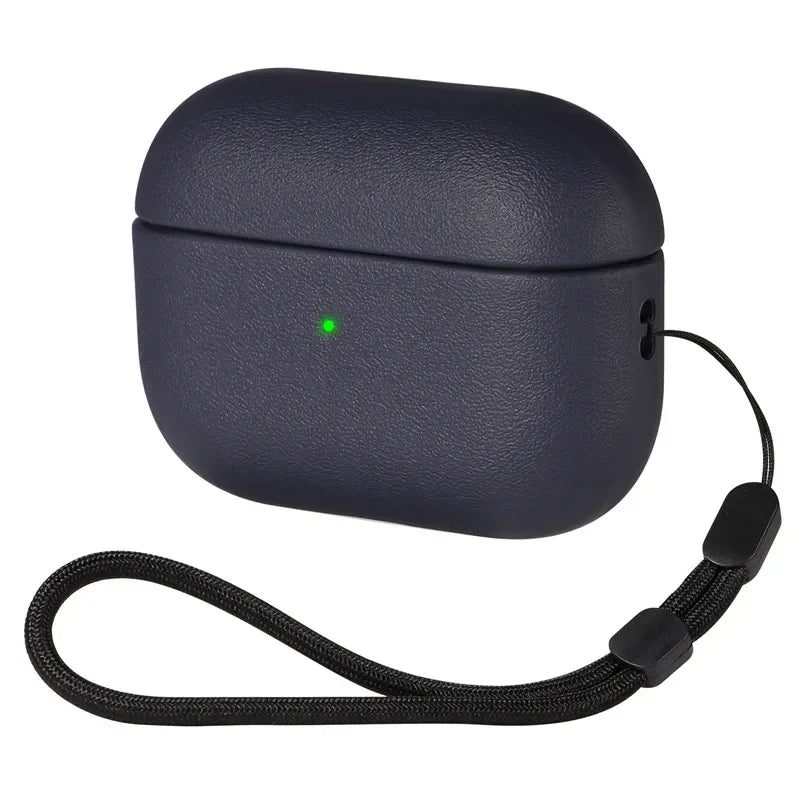 AirPods Pro/Pro 2 Leather Case Slim Protective Cover for AirPods 3/4 Shockproof Sleeve
