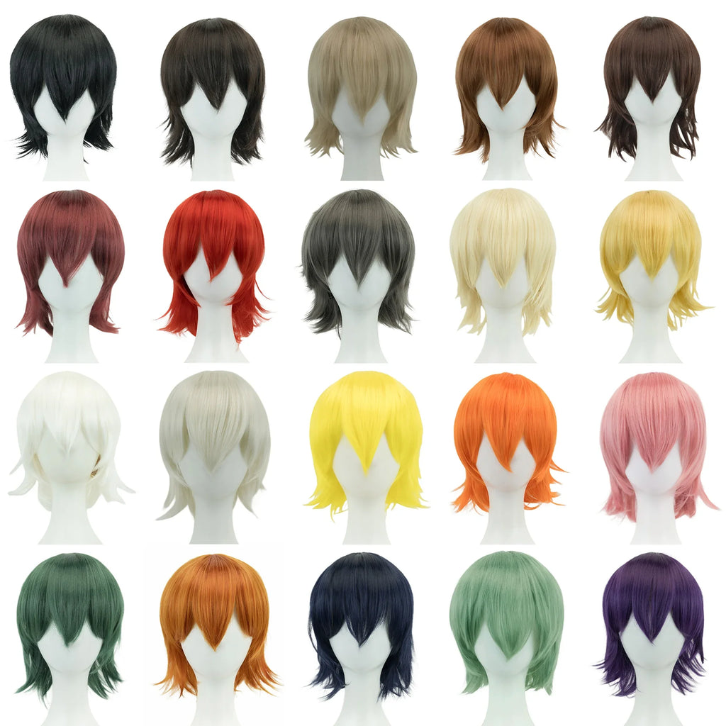 Colorful Cosplay Wig – Short Bob Hair with Bangs