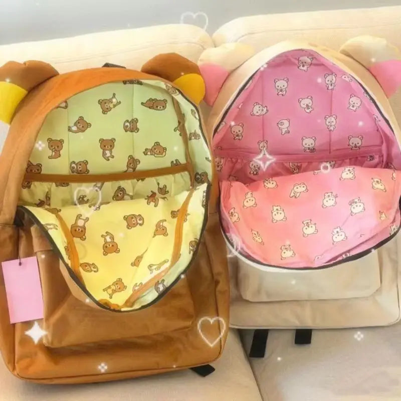 Rilakkuma Bear Large Capacity School Backpack Student Shoulder Bag