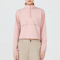 Women Lightweight Quarter Zip Windbreaker UPF50+ Waterproof Jacket