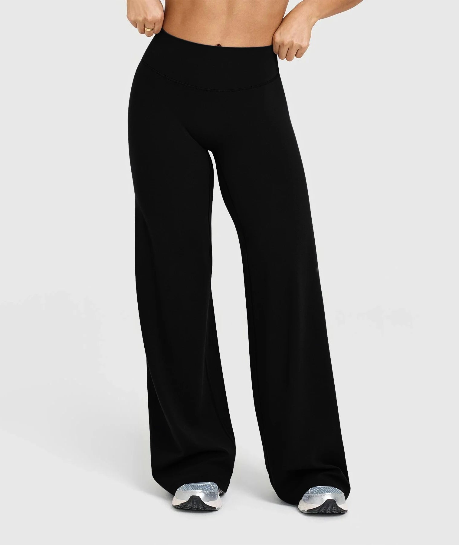 Women High Waisted Wide Leg Flare Yoga Pants Butt Lift Tummy Control Leggings