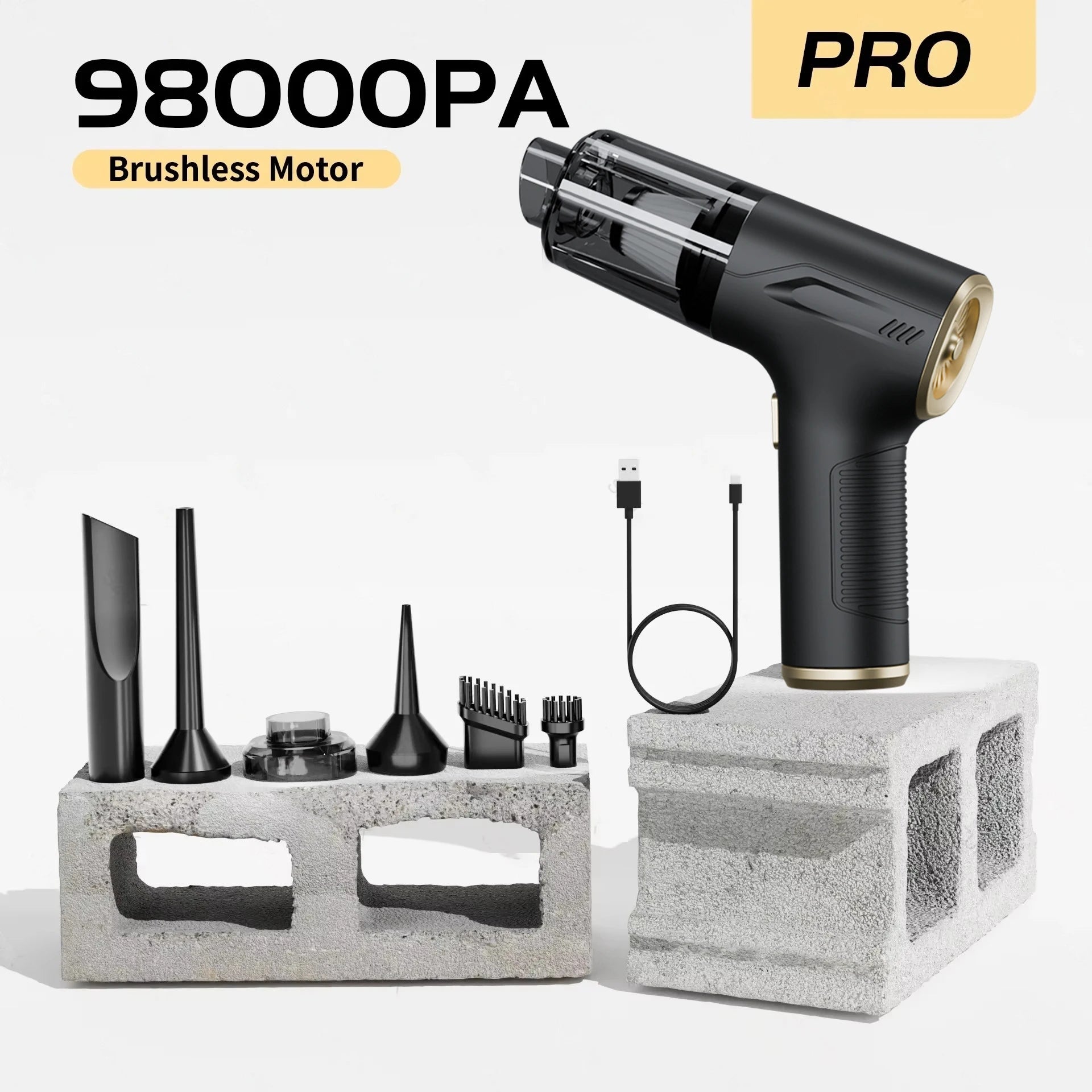 98000PA Cordless Car Vacuum Cleaner