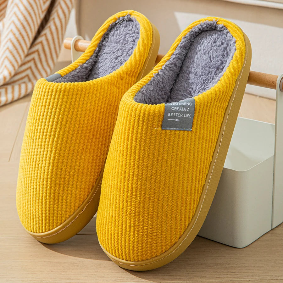 Women Warm House Slippers Soft Plush Indoor Shoes Non Slip Cozy Winter Home Slippers