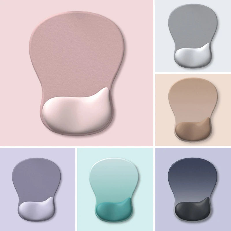 Ergonomic Mouse Pad with Gel Wrist Rest Pain Relief Non Slip PU Base Support