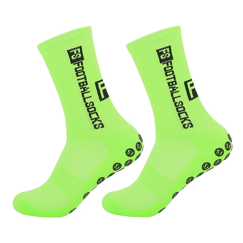 Anti Slip Football Socks Mid Calf Non Slip Grip Socks Men Women Sports Cycling Running Yoga Socks 1 Pair