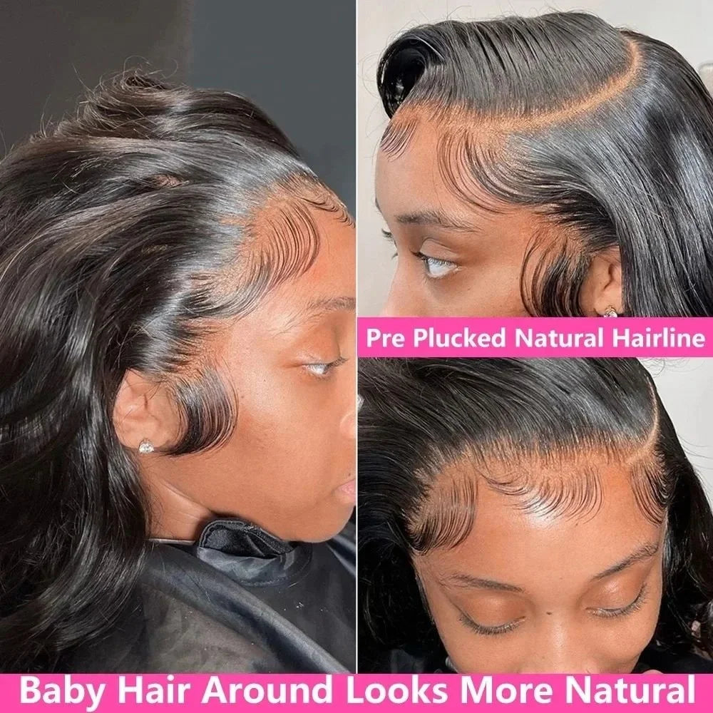 Body Wave Human Hair Wig – HD Lace Front Glueless Natural Hairline Wig