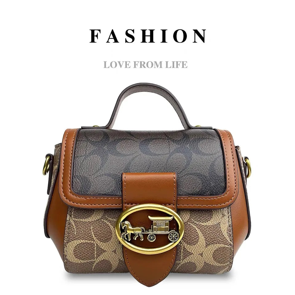 Women Minimalist Contrast Crossbody Box Bag