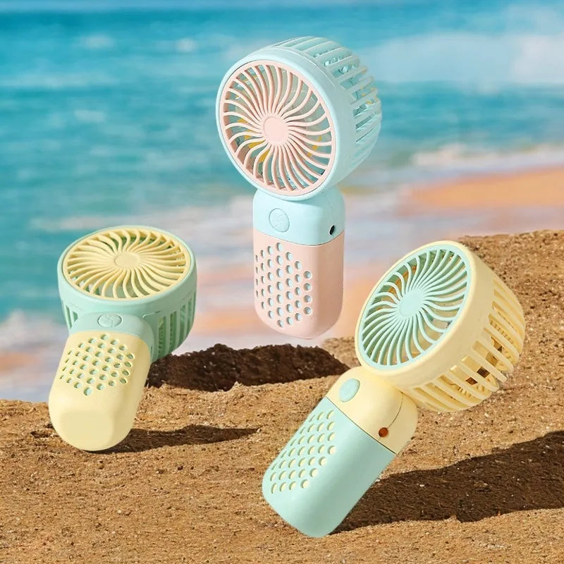 Mini USB Handheld Portable Fan Cute Cartoon Charging Fan Pocket Size