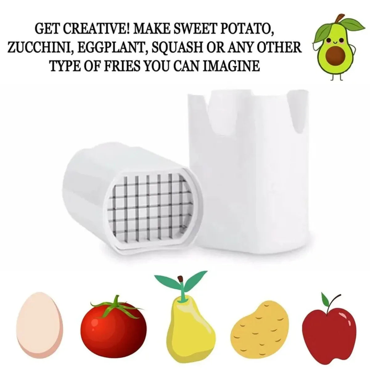 Manual French Fry Cutter – Potato Slicer for Fries, Vegetables and Fruit