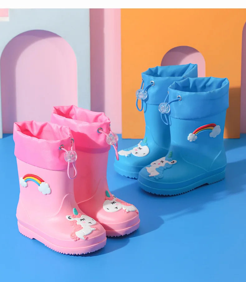 Kids Non Slip Rain Shoes Thick Sole Water Sandals for Girls
