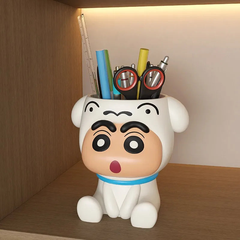 Crayon Shin Chan Pencil Case Cute Cartoon Pen Holder Desk Organizer