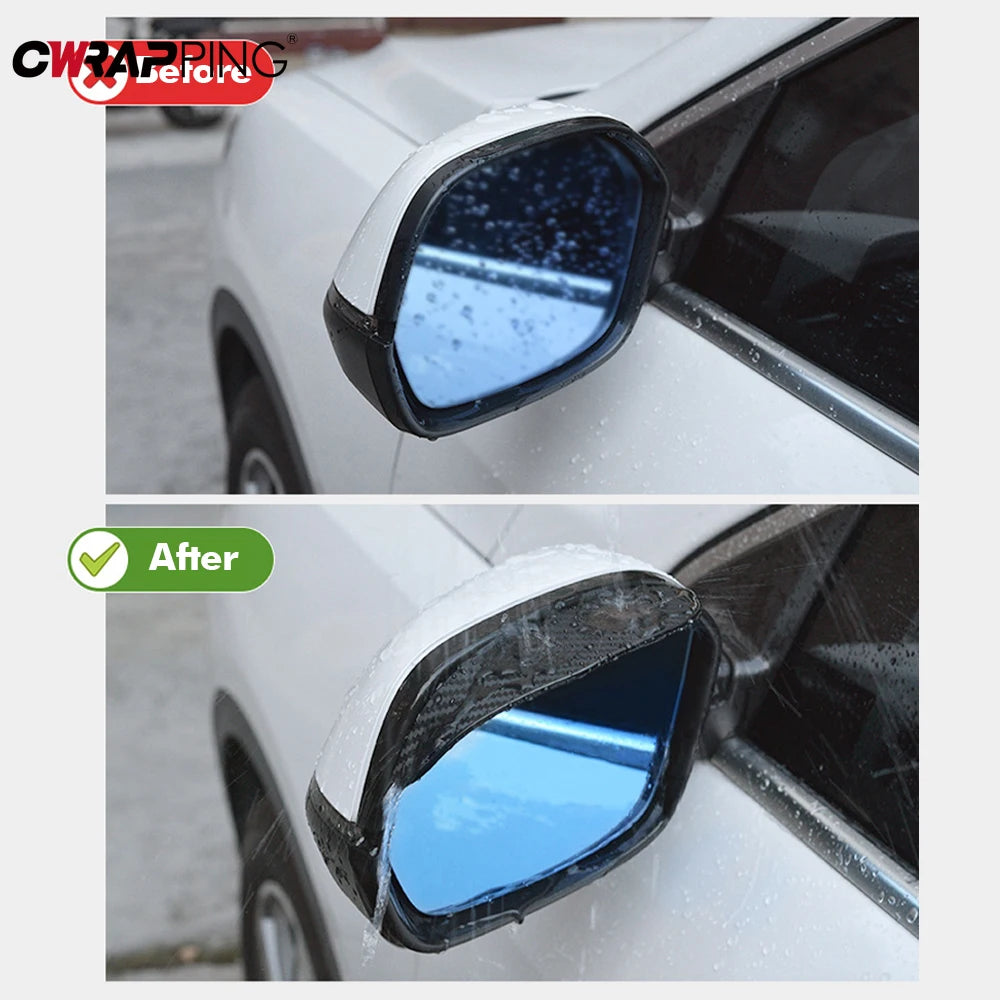 Car Side Mirror Rain Guard – Anti-Rain Visor for Clear Rear View Driving