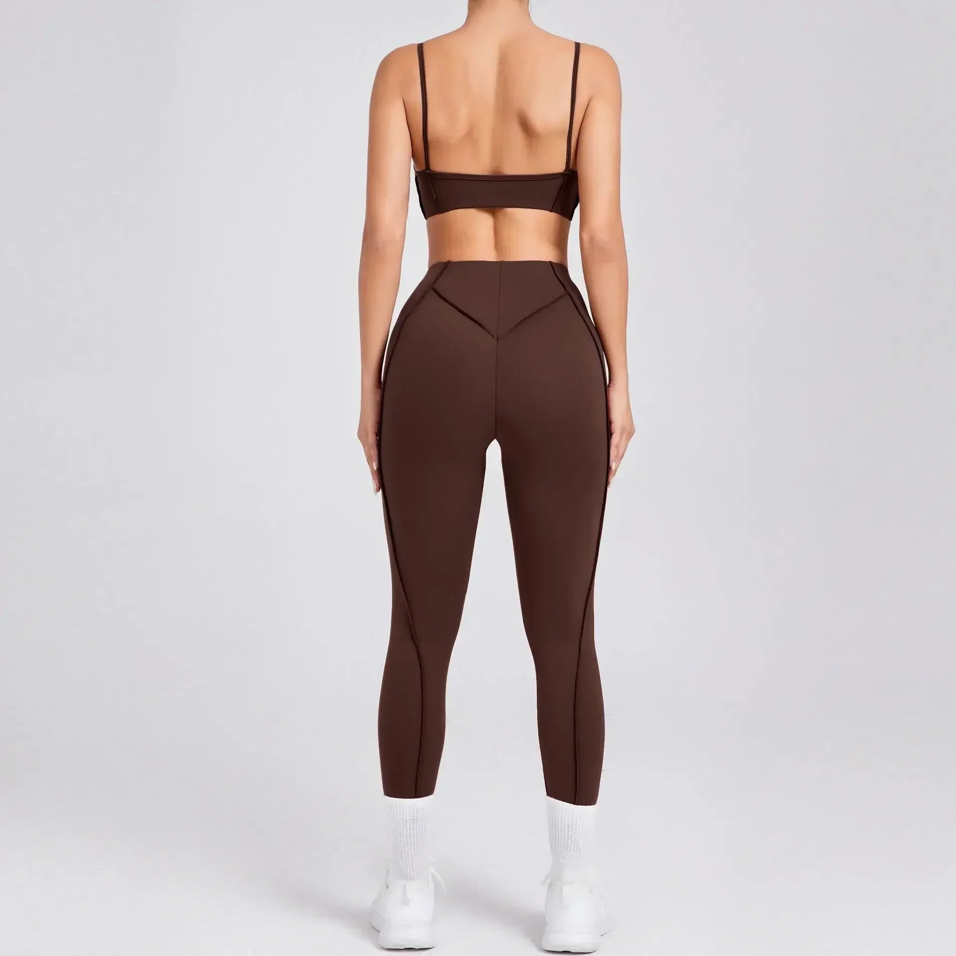 Women Seamless Yoga Set High Waist Hip Lifting Gym Sports Bra & Leggings Suit