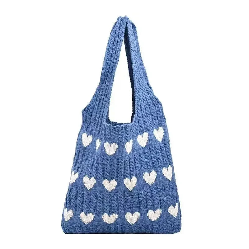 Women’s Handmade Knitted Shoulder Bag Summer Underarm Purse