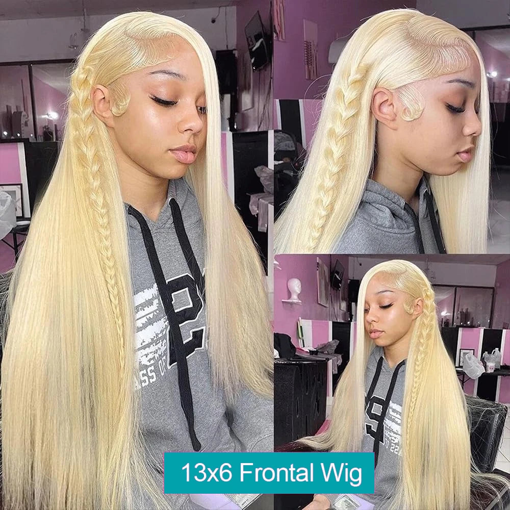 613 Blonde Wig – Straight HD Lace Front Human Hair Wig for Women