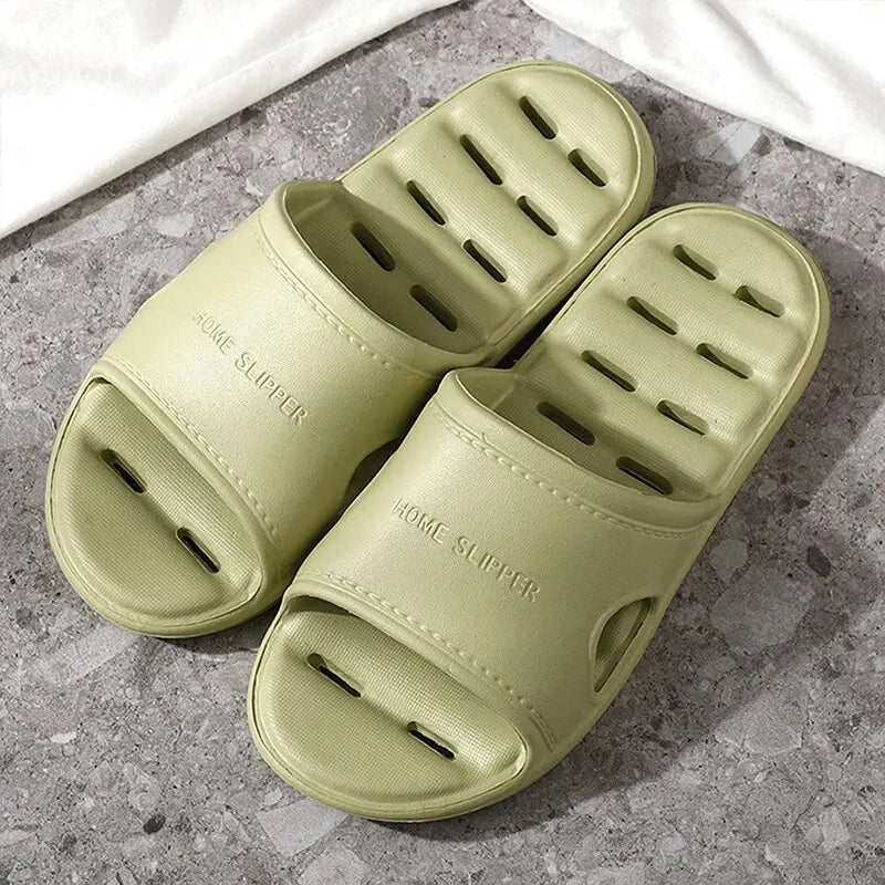 EVA Shower Slippers Non Slip Quick Dry Bathroom Slides Soft Home Slippers Women Men