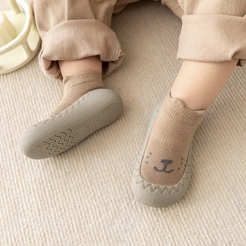 Baby Cartoon Sock Shoes Soft Rubber Sole First Walker Sneakers