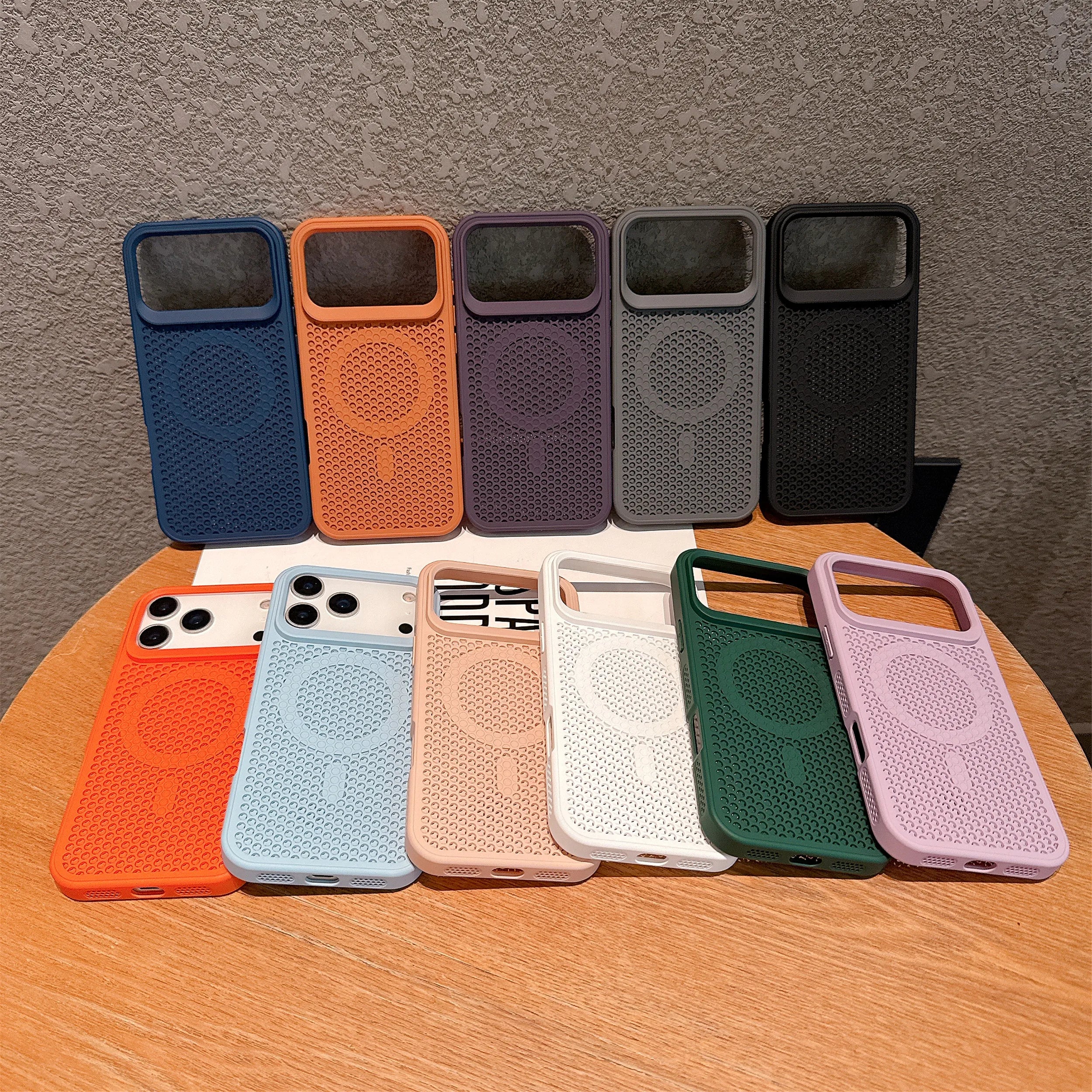 Breathable Mesh Heat Dissipation Magnetic iPhone Case