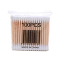 Cotton Swab Storage Box with Bamboo Lid