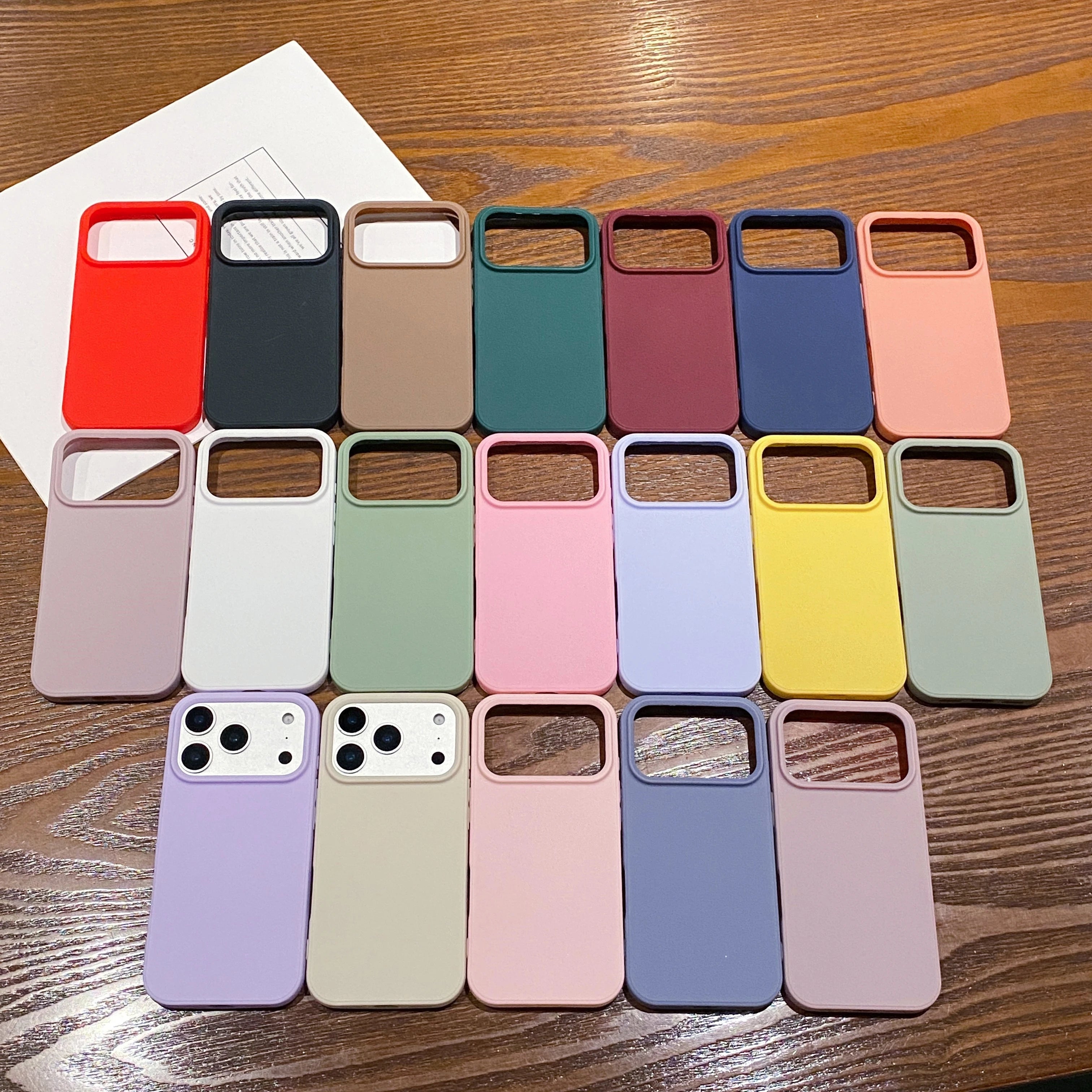 Simple Couple Candy Color Soft Shockproof Anti Fall iPhone Case