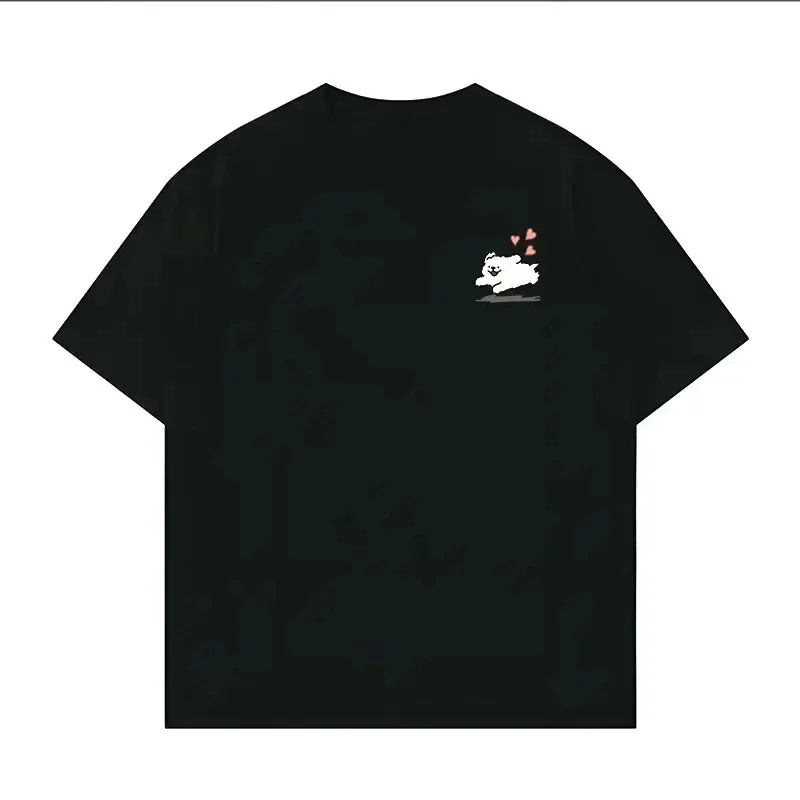 Women Crayon Shin Print Oversized T Shirt Y2K Harajuku Casual Streetwear Top