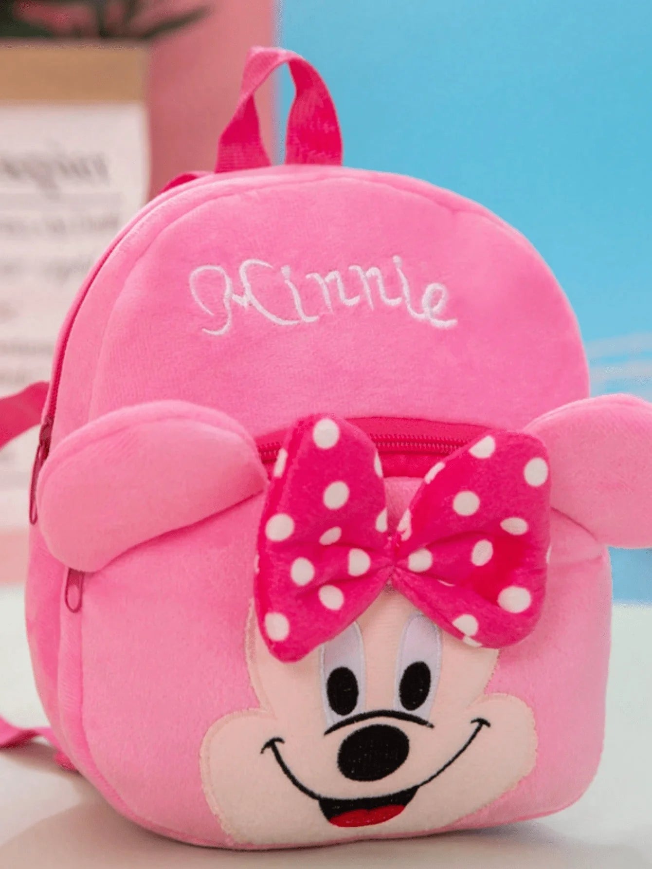 Cartoon Plush Backpack Stitch Mickey Pooh Cute School Bag for Kids