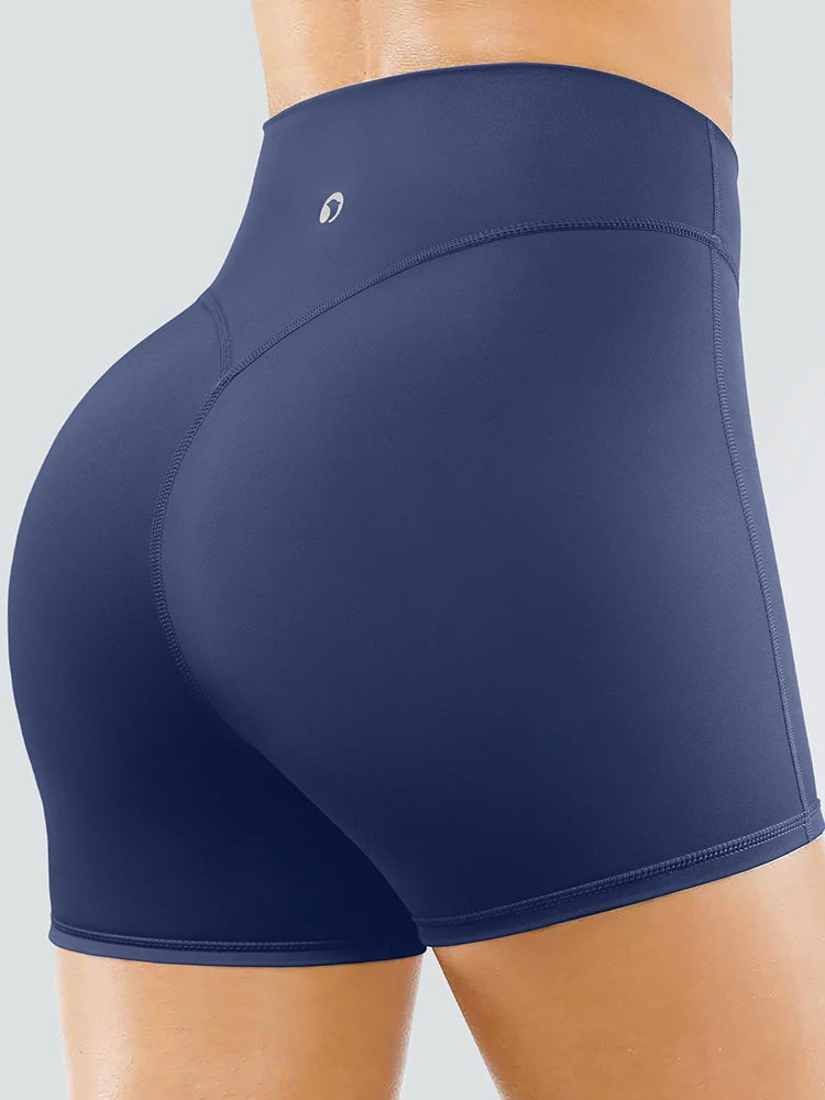 Women’s High Waist Breathable Yoga Shorts Elastic Running Gym Workout Shorts