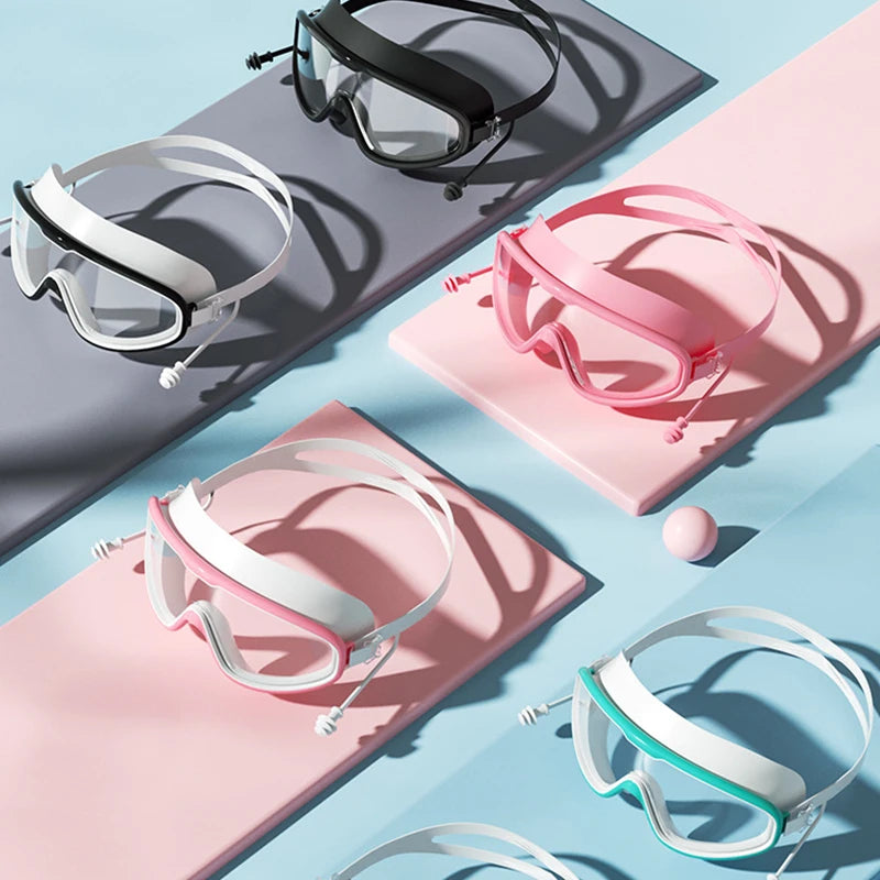 Anti Fog Swim Goggles No Leak Wide Vision for Kids Adults Pool Swimming Glasses