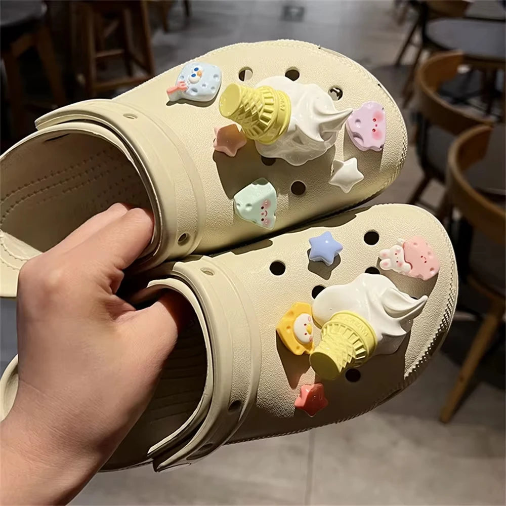 Ice Cream Shoe Charms Summer Clog Accessories
