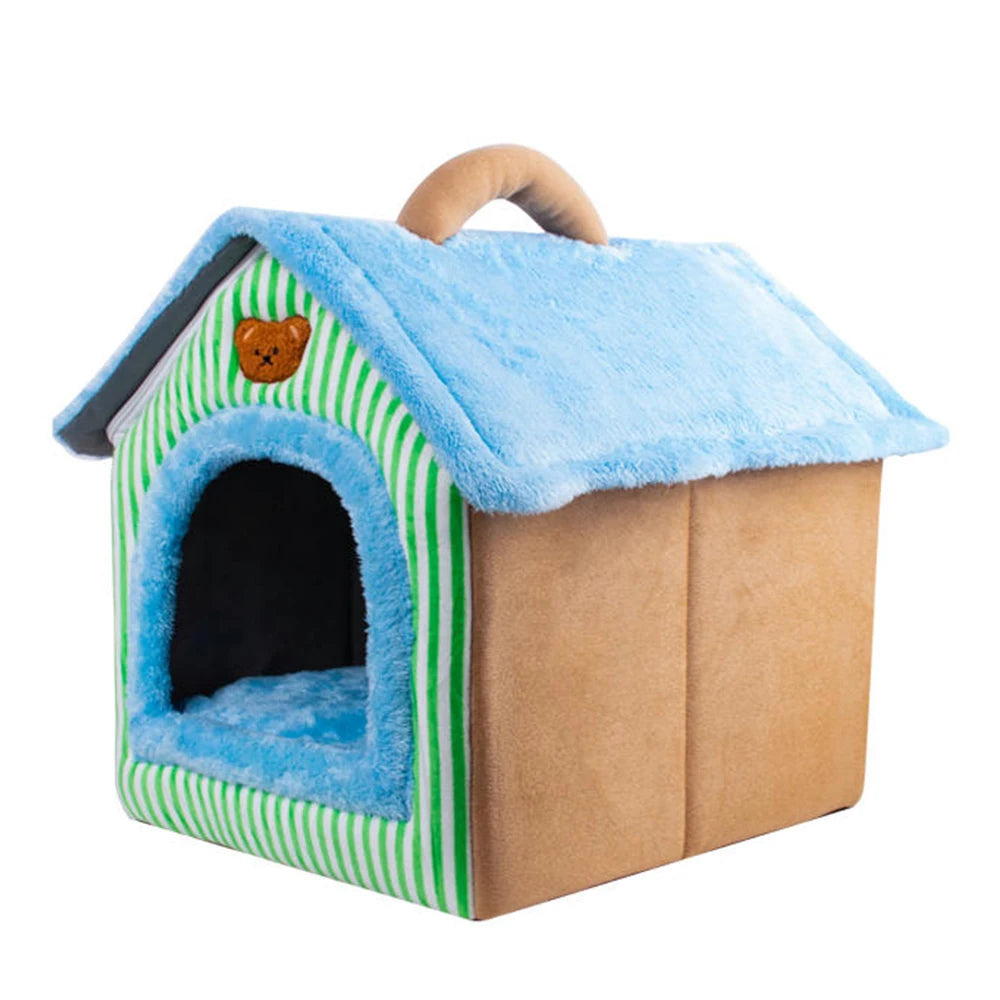 Foldable Washable Pet House Bed for Cats and Small Dogs