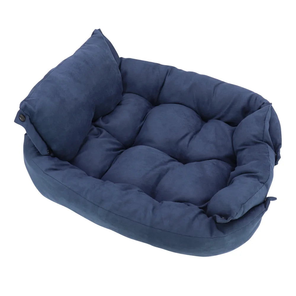 Warm Dog Sofa Bed Winter Pet Cat Kennel Cushion Mattress House for Small Large Dogs