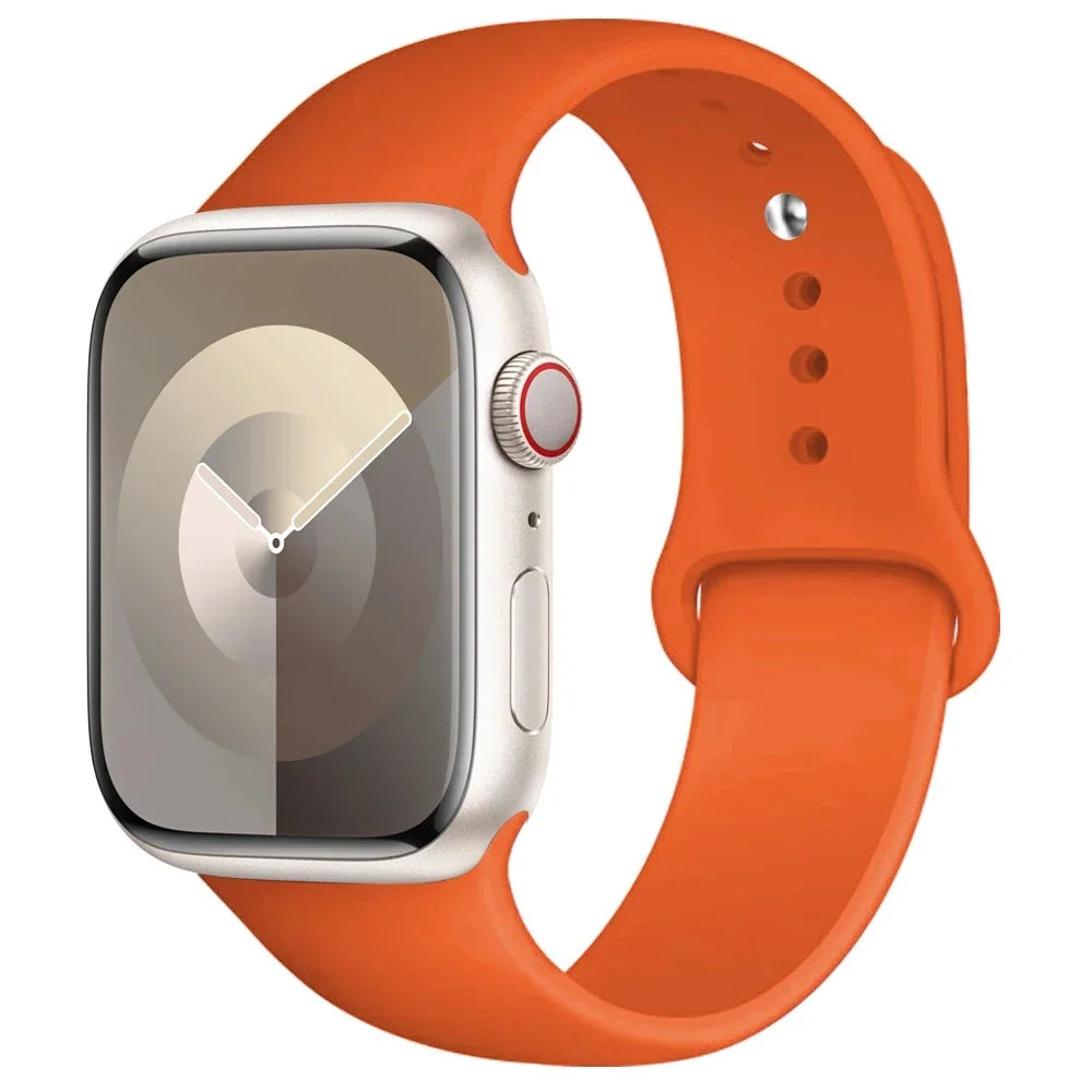 Silicone Apple Watch Band – Sport Strap Replacement for Apple Watch Series 3–9, SE & Ultra