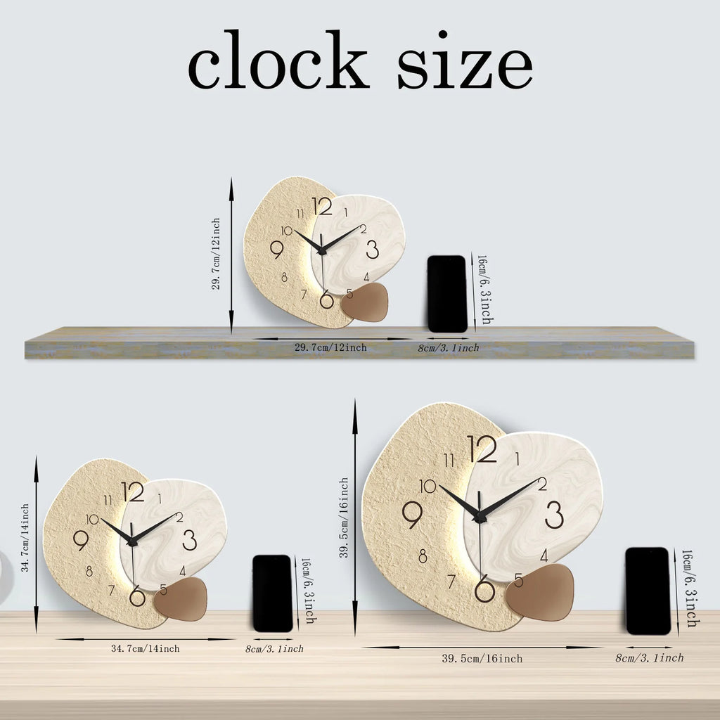 Modern Wall Clock Silent Quartz Decorative Clock Living Room Bedroom